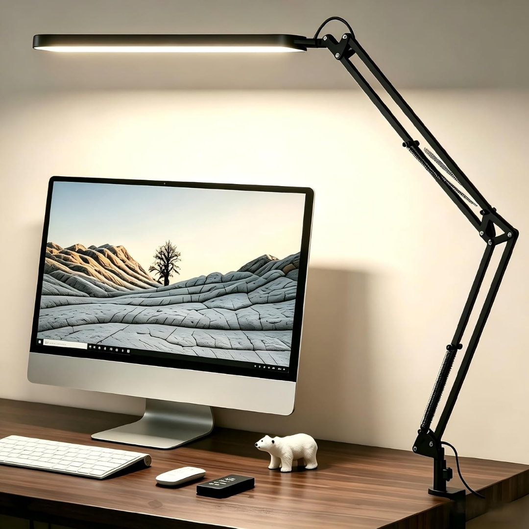 Aksel – Justerbar LED-skrivebordslampe med bordklemme
